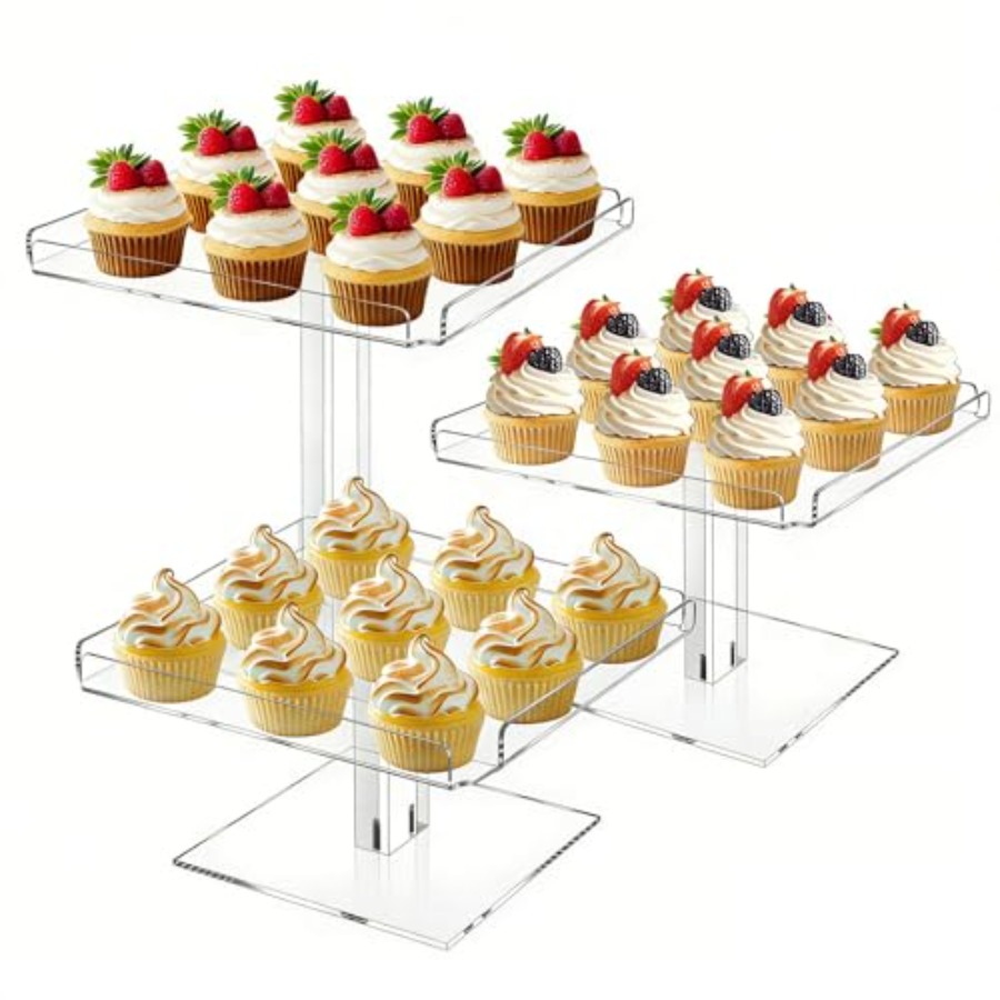 3 Tiered Serving Tray Set for  - Display Risers Set recensione e prezzo