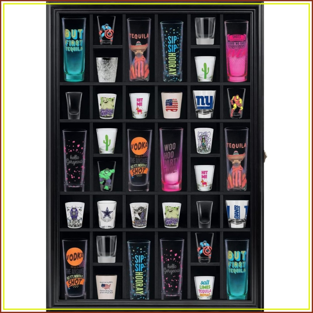 Shot Glass Display Cabinet Sol - Display Case Acrylic recensione e prezzo