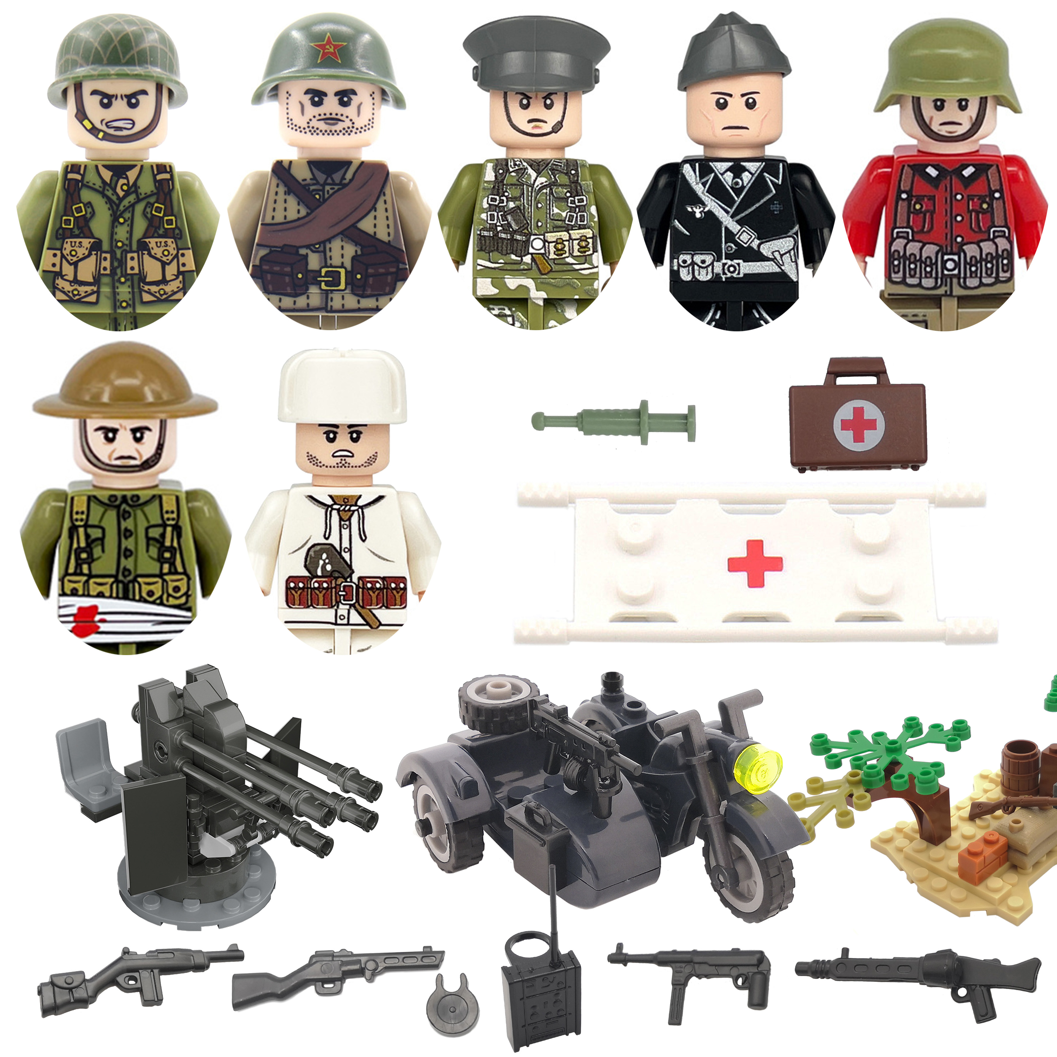 DIY WW2 Infantry Medical Corp  - Lego Minifigure Holder recensione e prezzo