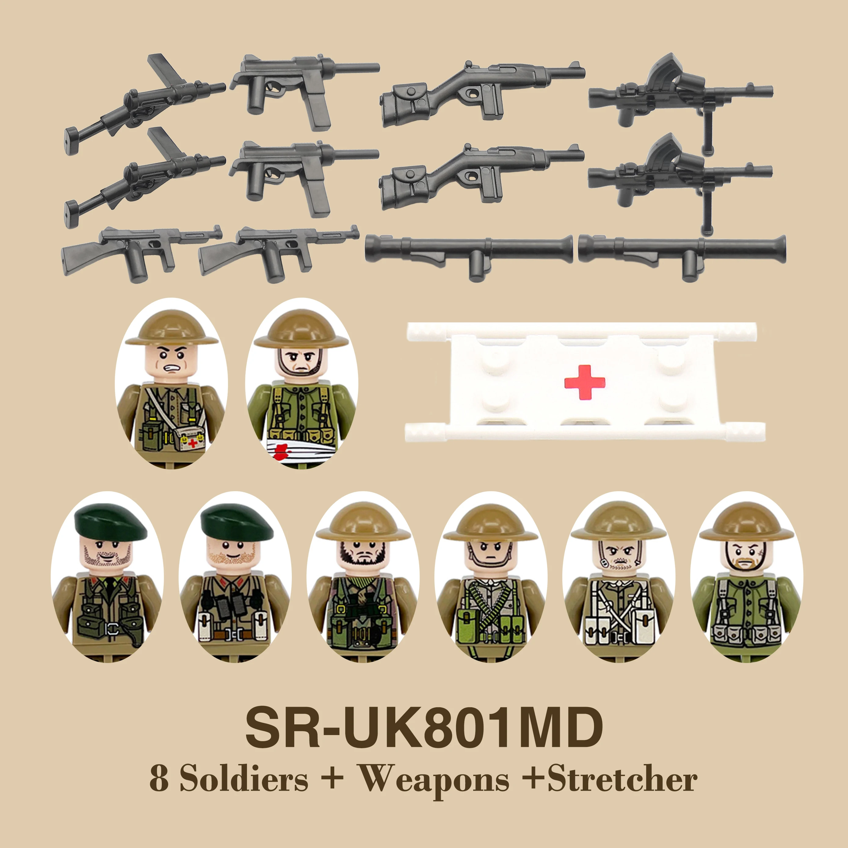 DIY WW2 Infantry Medical Corp  - Lego Minifigure Holder recensione e prezzo