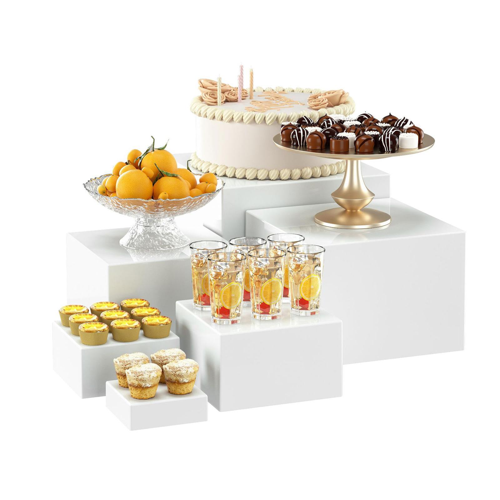 6x Acrylic Buffet Riser Desser - Display Risers Set recensione e prezzo