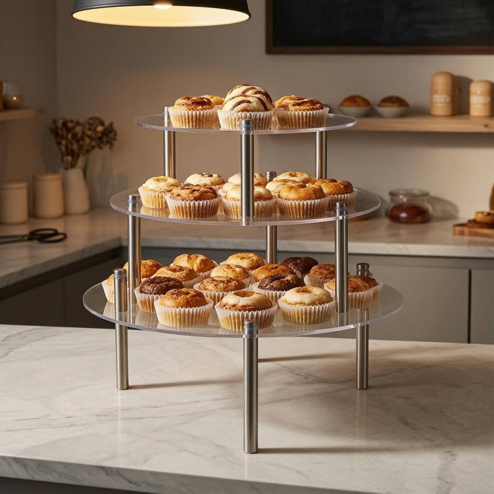 Acrylic Cake Stand Cylindrical - Display Risers Set recensione e prezzo