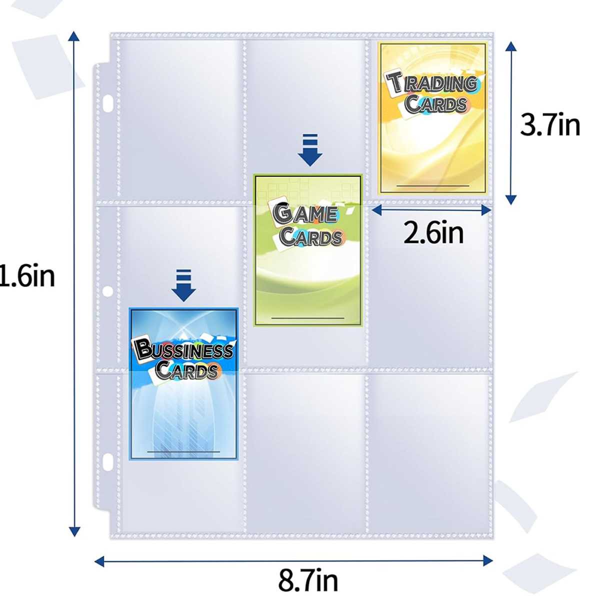 50 Pack 9 Pocket Card Sleeves  - Trading Card Binder recensione e prezzo