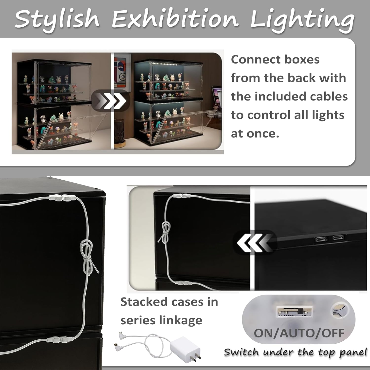 3-Tier Stackable LED Display C - Display Case Acrylic recensione e prezzo