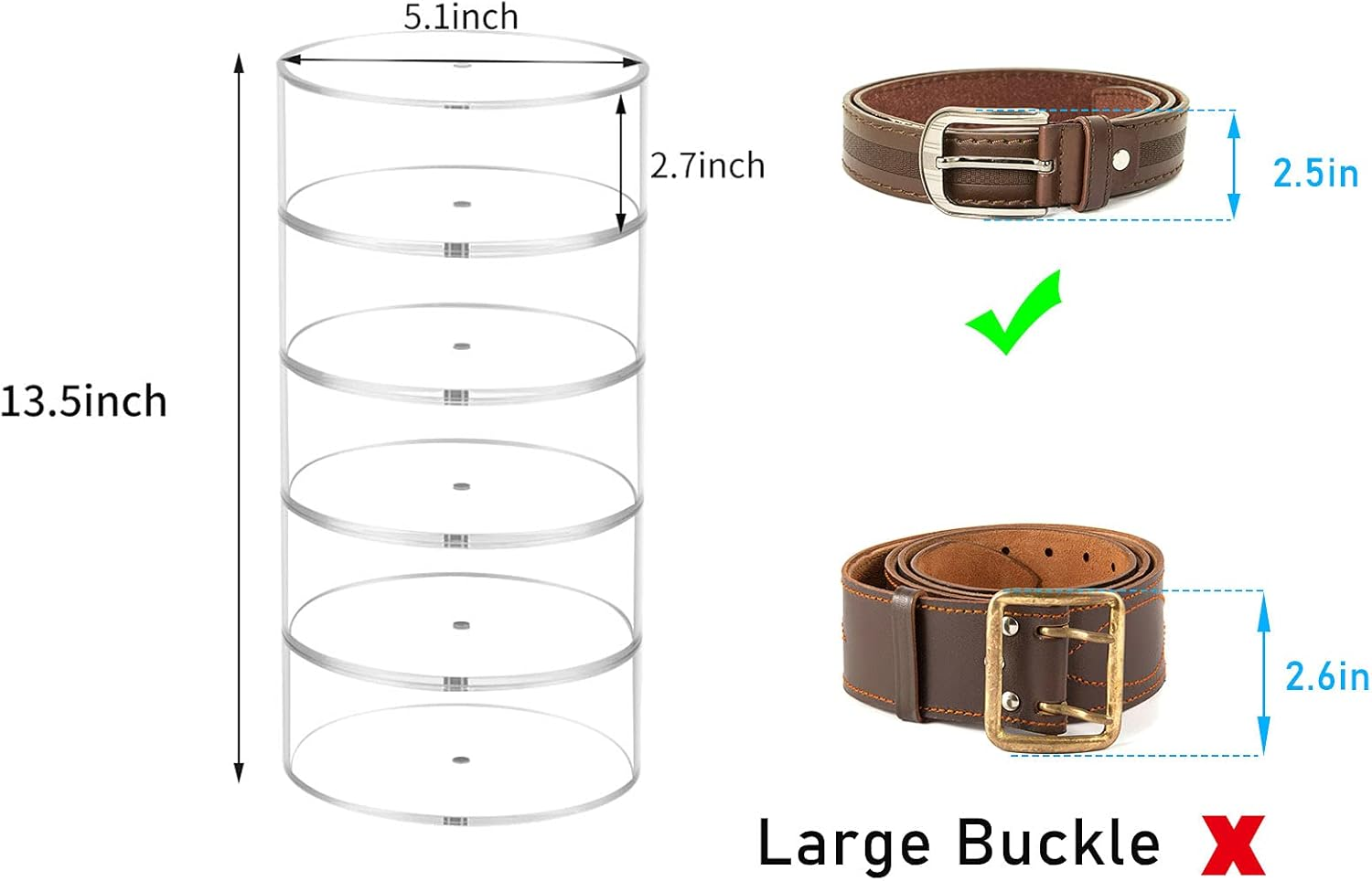 Belt Organizer, Acrylic Displa - Display Case Acrylic recensione e prezzo